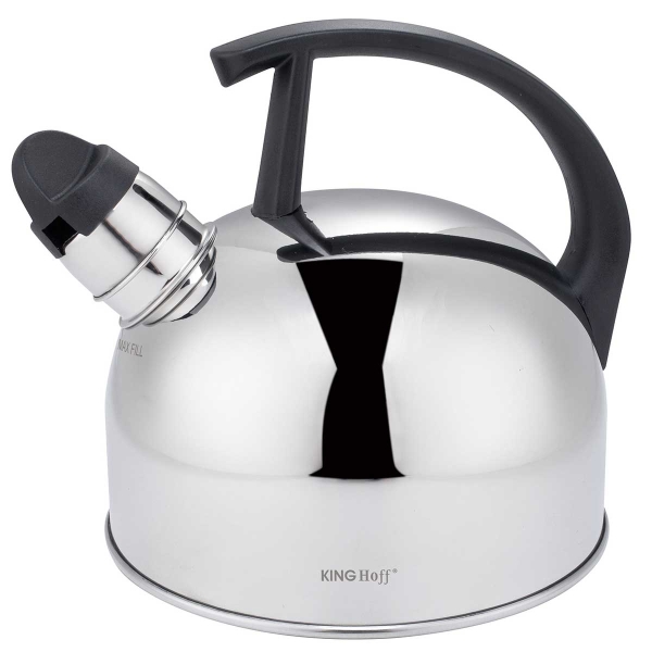 CZAJNIK 1,5L Z GWIZDKIEM KINGHOFF KH-1896 SREBRNY