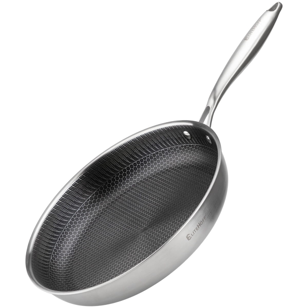 PATELNIA STALOWA 30cm Z POWŁOKĄ PLASTER MIODU E-7550