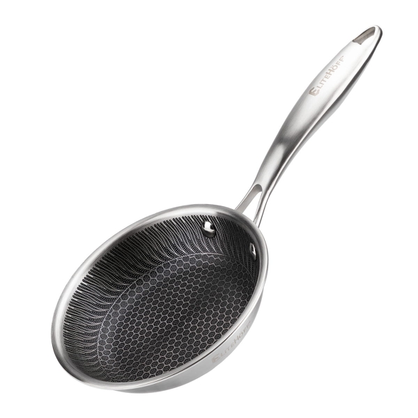 PATELNIA STALOWA 16cm Z POWŁOKĄ PLASTER MIODU E-7543