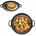 PATELNIA ŻELIWNA TALERZ DO PIZZY HAGE 30cm INDUKCJA GRILL