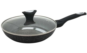 PATELNIA GRANITOWA 28cm Z POKRYWĄ  KLAUSBERG KB-7041