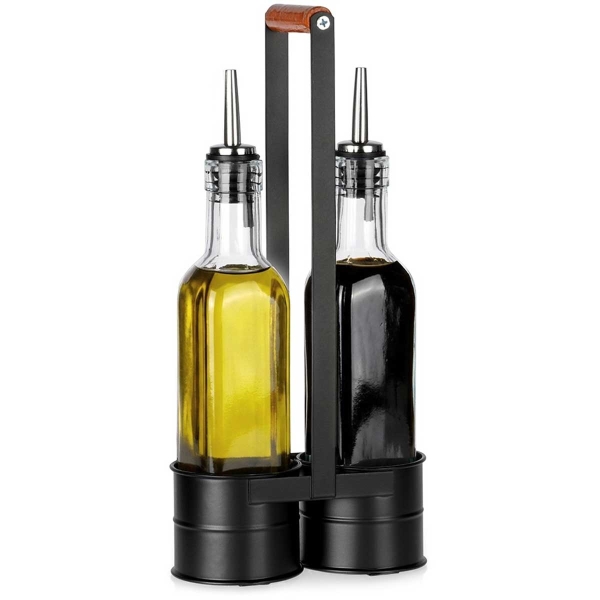 BUTELKI SZKLANE DO OLIWY OCTU 2x 250ml W STOJAKU 229274