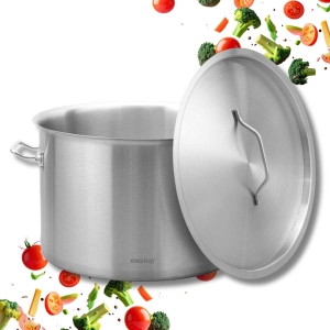 GARNEK GASTRONOMICZNY Z POKRYWĄ STALOWĄ Ø38cm 27L KINGHOFF KH-2025