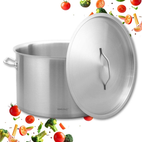 GARNEK GASTRONOMICZNY Z POKRYWĄ STALOWĄ Ø40cm 32L KINGHOFF KH-2026