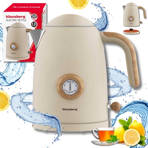 CZAJNIK ELEKTRYCZNY 1,7L Z TERMOMETREM KLAUSBERG KB-9020 RETRO