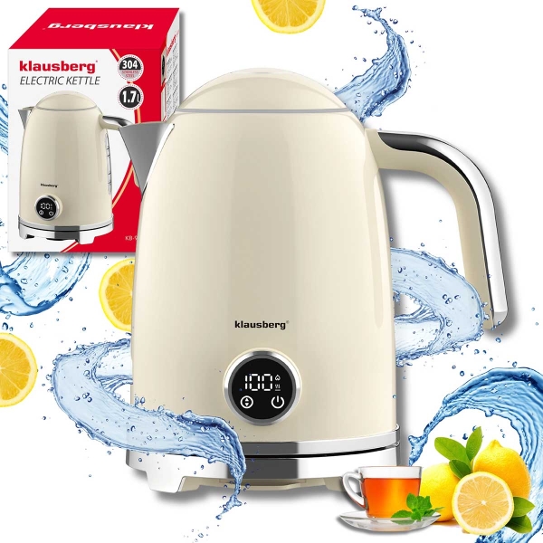 CZAJNIK ELEKTRYCZNY 1,7L Z TERMOMETREM LED KLAUSBERG KB-9028 RETRO