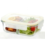 SZKLANY POJEMNIK 1300ml LUNCH BOX Z PRZEGRODĄ SZCZELNY 5624