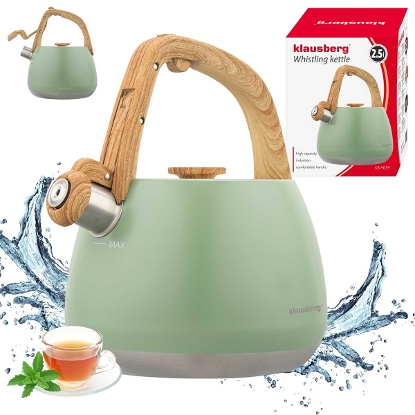 CZAJNIK STALOWY Z GWIZDKIEM 2,5L KLAUSBERG KB-9039 