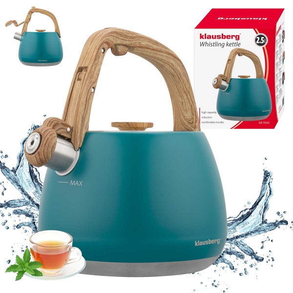 CZAJNIK STALOWY Z GWIZDKIEM 2,5L KLAUSBERG KB-9040