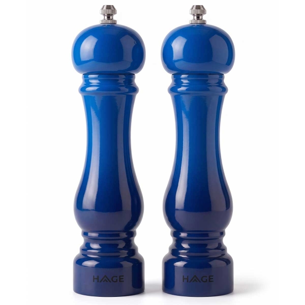 ZESTAW RĘCZNYCH MŁYNKÓW DO PIEPRZU I SOLI 22cm HAGE BLUE