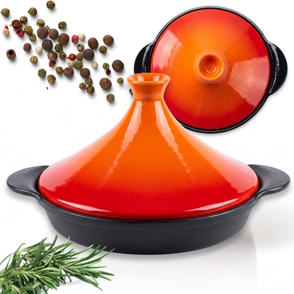 GARNEK MAROKAŃSKI TADŻIN TAGINE ŻELIWNY 27cm HAGE