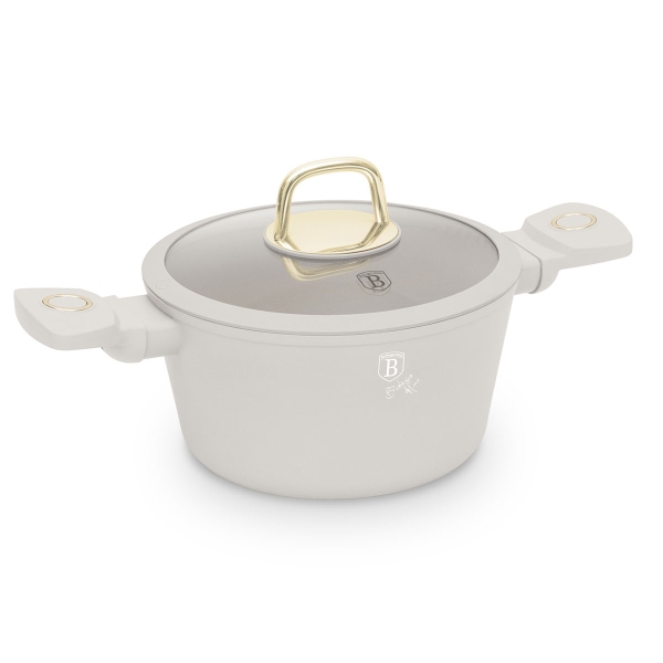 GARNEK TYTANOWY Z POKRYWĄ 24cm BERLINGER HAUS BH-8071 SAHARA