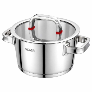 GARNEK STALOWY Z POKRYWĄ 16cm 1,6L VCASA VC-90102 SIERRA