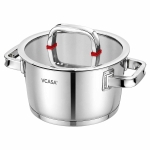 GARNEK STALOWY Z POKRYWĄ 24cm 5.2L VCASA VC-90105 SIERRA