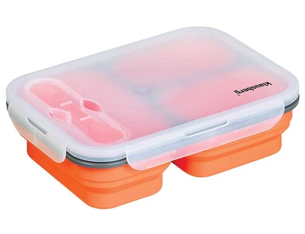 POTRÓJNY SILIKONOWY SKŁADANY POJEMNIK LUNCH BOX KLAUSBERG KB-7024